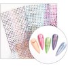 Letter Nail Art Stickers Small Letter Nail Decals Nail Art Supplies 3D Alphabet Nail Stickers Designs Holographic English Font Letters Nail Sticker for Women Girls Nail Art Decoration (8 Sheets)