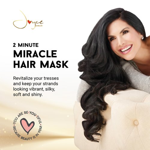 Joyce Giraud 2 Minute Miracle Hair Mask, Deep Hydration, Restores Shine & Manageability, Color Safe, 8 Oz
