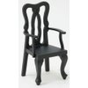 Classics by Handley Dollhouse Miniature Arm Chair, Black