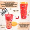 CUPLOOV 6pcs Christmas Color Changing Hot Cups with Lids, Plastic Reusable Hot Coffee Cups for Adults Kid Winter Christmas Holiday Birthday Party Cups Tumblers, 16 Oz