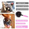 INVODA 3D Round Hair Brushes for Women Blow Drying Detangling Hairbrush 360 Degree Styling Hair Brush for Thick Curly Hair Circle Hair Comb for Wet and Dry Hair (2 PCS)