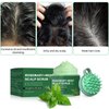 Rosemary Mint Scalp Scrub for Thinning Hair, Scalp Exfoliator Scrub Shampoo Promote Hair Growth, Scalp Treatment to Clarify and Remove Build Up with Silicone Scalp Massager, Itchy Scalp Relief