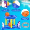 Dokeawo 2-in-1 Pool Toys Games Set, Inflatable Floating Shark Pool Basketball Hoop & Ring Toss Pool Toys for Kids Ages 8-12, Teens, Adults, Family Summer Outdoor Swimming Party Pool Games