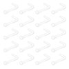Ruifan 18G Clear Bioflex L Shaped Nose Ring Stud Retainer Body Jewelry Piercing Top Flat 2mm 20PCS