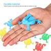 Kisangel 16 Pcs Frog Jumping Toy Finger Pressing Plastic Bouncing Frog Toy for Kids Birthdays Party Favors