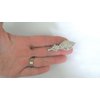 Generic Small clear crystal oval flower alligator hair clip for fine thin hair
