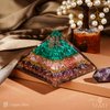 Healing Crystals Orgone Pyramid Gifts for Women, Amethyst Green Aventurine Orgonite Pyramids for Meditation, Chakra Balance, Positive Energy, Success, Handmade Home and Office Decor, Birthday Gifts