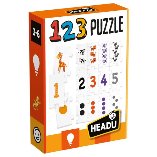 HEADU 123 Puzzle, Educational Toys for Boys and Girls Ages 3-6 Years Old, Preschool Learning Toys, Teacher Homeschool Supplies, Birthday