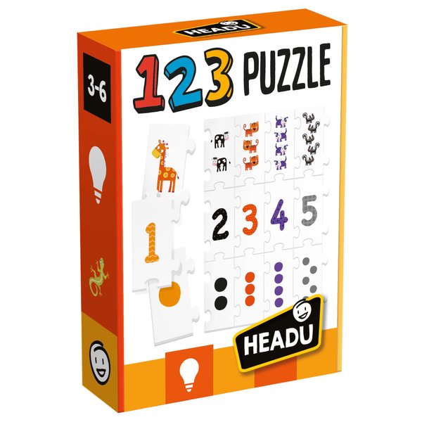 HEADU 123 Puzzle, Educational Toys for Boys and Girls Ages 3-6 Years Old, Preschool Learning Toys, Teacher Homeschool Supplies, Birthday