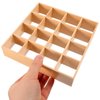Toddmomy Dollhouse Miniature Wooden Storage Rack 16 Grid Shelves Doll House Wall Rack Bookshelf Display 1/12 Dollhouse Furniture Accessories Miniature Dollhouse Rack (6.69 * 6.69 * 1.38inches)