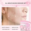 Skincare Set for Teenage Girls, Japan-Sakura Skin Care Products Set, Skin Care Sets & Kits, Cleanser, Toner, Serum, Cream, Sleep Mask,Eye Mask,Mud Mask,Lip Mask Beauty Products Daily Face Care 24PCS