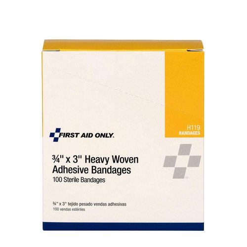 First Aid Only 3/4" X 3" Fabric Bandage, 100-Count Boxes