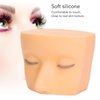 Lash Mannequin Head, 3 Layer Lashes Eyelash Mannequin Head for Make Up Eye Lashes Eyelash Extensions, Soft Touch Makeup Practice Face (Yellow Skin)