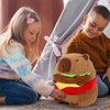 Ditucu Cute Hamburger Capybara Plush Burger Food Capibara Stuffed Animals Plushies Toys Hugging Gifts for Kids Brown 7.8 inch