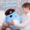 CozyWorld 14” Pirate Whale Plush Pillow Stuffed Animals Original Plushie Cute Soft for Boys Girls