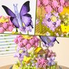 JIUTONG Flower Bouquet Building Set for Adults,582 PCS Animals Flowers Botanical Collection Mini Building Block Kit with Dust Cover,Butterfly Wildflower Bonzai Building Toys for Girl Women