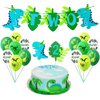 Dinosaur Birthday Party Supplies 2 year old boy 2nd Birthday Dinosaur Party Decorations Includes Dino Two Highchair Banner Dinosaur 2nd Birthday Cake Topper Latex Balloons Dino Birthday Decor
