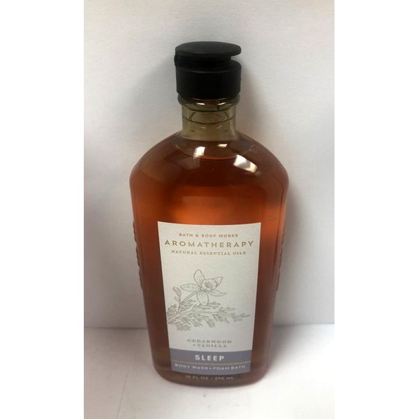 Bath and Body Works Aromatherapy Sleep Cedarwood and Vanilla Body Wash & Foam Bath 10 Ounce Full Size
