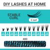 Lash Clusters DIY EyeLash Extension 320PCS, 0.07 C Curl 8-18MIX 40D Curl Wispy Fluffy Cluster Lashes Extension, Individual DIY Single Lashes Cluster Extensions for Eyelash Extensions Beginners
