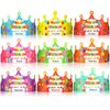 Faccito 36 Pieces Birthday Crowns Bulk - Happy Birthday Paper Caps with Elastic Band for Classroom, Preschool, Kindergarten, Elementary School, VBS Party Supplies