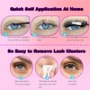 DAODER Wispy Lash Extension Kit 640Pcs Cluster Lashes Natural Look, Short Lash Clusters Kit 9-13mm 30D 40D 50D 60D D Curl Individual Lashes Kit with Lash Bond Seal Remover(30D+40D+50D+60D Kit 9-13mm)