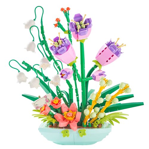 ChunBrommiSam Mini Bricks Bouquet Flower Building Set, Build A Flower Building Blocks Kit 632 Pcs for Adults Toy, Cute Botanical Collection Gift for Girls (Not Compatible with Lego Set