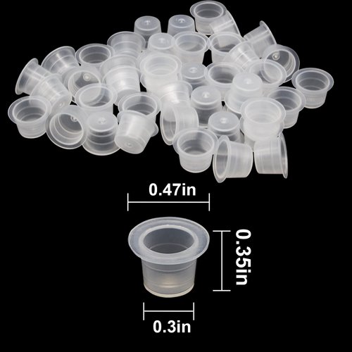 Tattoo Ink Caps Small, 1000PCS Disposable Tattoo Ink Cups Pigment Ink Caps for Tattooing Small, Tattoo Ink, Tattoo Machines, Tattoo Supplies, Tattoo Kits (9mm)