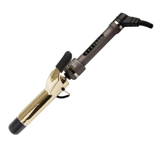 ion Golden Titanium Curling Iron, 1-1/4 Inch, Durable, All Hair Types, Dual Voltage