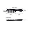HYOUJIN 3 Pocket Wide Tooth Combs Plastic Detangling Shower Combs for Curly Hair, Wet Brush Detangle Comb for Women, Men, Green