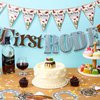 Peryiter My First Rodeo Decorations Boy Cowboy 1st Birthday Party Decorations 5 Pieces My First Rodeo Banner Cowboy Baby Shower Decorations for Boy Rodeo Birthday Party Supplies
