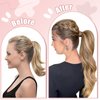 Vlasy Ponytail Extension Human Hair,20inch 80g Pony Tails Extensions Human Hair,Clip in Wrap Around Real Human Hair Ponytail Extensions,Long Straight Hair Extensions Ponytail(P16/22)