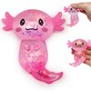 ZTATU Axolotl Toy Stress Balls for Kids (1PCS) Squishy Sugar Ball Sensory Fidget Toys, Salamander Animals Toys, Axolotl Gifts Party Favors Stress Ball, Sensory Toys for Kids (Pink)
