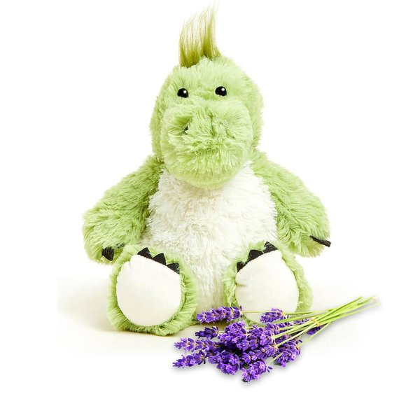 warmies Microwavable & Weighted Stuffed Animals, Dinosaur - Heated Stuffed Animal Plushie for Warmth & Comfort - Cute Soft Plush Toys for Adults & Children (Boys, Girls, Babies & Toddlers)