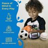 SplashEZ Mold Free Bath Toys for Kids & Toddlers, Sealed No Hole Baby Bath Toys, Soft Durable Sport Balls Set, Float on Water, No Mold Design for Shower Tub Pool, Infant Babies Ages 0-1-3-6-12-18 Mo