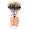 Taconic Shave's Synthetic Silvertip Luxury Shaving Brush – Deluxe Beechwood and Chrome Handle - Shaving Stand Included