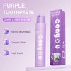 Purple Teeth Whitening - Purple Toothpaste for Teeth Whitening V34 Color Corrector Purple Toothpaste Grape & Mint Flavor for Tooth Stain Removal