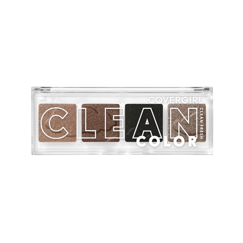 COVERGIRL Clean Fresh Clean Color Eyeshadow – Eyeshadow, Eyeshadow Palette, Shimmer Eyeshadow, Vegan Formula - Classic Smokey, 4g (0.14 oz)