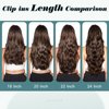 Full Shine Clip in Hair Extensions Real Human Hair Brown Remy Hair Extensions Clip ins Brown Human Hair Extensions Natural Brazilian Straight Hair Extensions 20 inch 7Pcs 120g