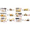 24 Sheets Make Your Own Construction Stickers Make A Face Stickers for Kids Toddlers with Trucks DIY Craft Stickers Kids Truck Themed Birthday Truck Party Supplies