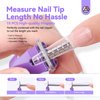 Saviland Acrylic Nail Clippers with Magnets: Purple Nail Clipper for Acrylic Nails Cutter with Sizer Magnets 15PCS Sharp Professional Fake Nails Stainless Nail Trimmer Manicure Tool Women Salon Home