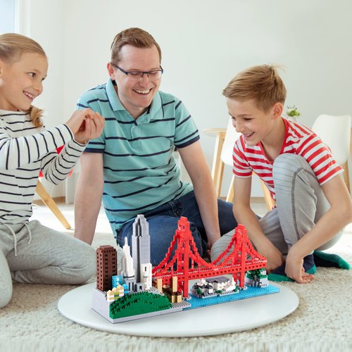 DOLBLOCK Micro Building Blocks Set San Francisco Golden Gate Bridge Modle Set, Architecture Skyline Collectible Building Kit Toy Present for Adults and Teens (1610 Pieces)