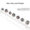 Teal D&D Metal Dice Set,DNDND 7 PCS Metallic Dungeons and Dragons Dice with Free Metal Case for D&D Game Role Playing (Teal and Copper)