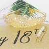 CIEHER 18th Birthday Crown and Sash + Pearl Pin Set, Gold 18th Birthday Decorations for Girls 18th Birthday Gifts 18th Birthday Sash and Tiara
