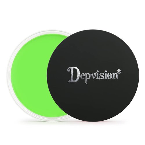 Depvision Professional Oil Based Face Paint Body Paint Creamy Waterproof Face painting Makeup for Kids and Adults Single Color Halloween SFX Christmas Party 30g (Bright Green)