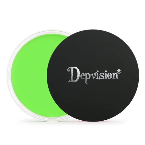 Depvision Professional Oil Based Face Paint Body Paint Creamy Waterproof Face painting Makeup for Kids and Adults Single Color Halloween SFX Christmas Party 30g (Bright Green)