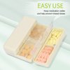 FYY Daily Pill Organizer,7 Compartments Portable Case [Folding Design] Travel Pill Box for Purse Pocket to Hold Vitamins,Cod Liver Oil,Supplements and Medication-White