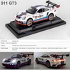 Toy Cars Porsche 911 GT3 RS RSR Turbo S Diecast Model Cars,Pull Back Car with Light and Sound Sports Race Car for Boys Age 4-7 Gifts White Blue