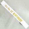 It’s My 21st Birthday Sash,21st Birthday Sash,Glitter Letter 21st Birthday Sash for Girls,Happy 21st Birthday Party Decorations,White and Gold