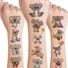 12 Sheet Koala Temporary Tattoos for Kids, Koala Birthday Party Supplies Decorations Cute Small Animal Fake Tattoos Stickers Koala Party Favors for Girls Boys Children Goodie Bag Fillers Party Gifts
