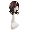 Natural Wavy 14" Middle Part Hair Topper 10x13cm Mixed Hair Clip in French Style Wig Light Brown
